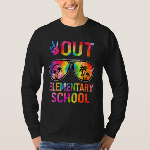 T-shirt Tie Dye Graduate Jour Dernier de l'école Peace Out