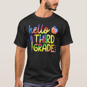 T-shirt Tie Dye Hello 3e année Équipe 3e année Retour à S