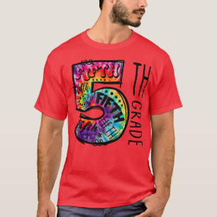 T-shirt Tie Dye Hippie De 5E Année Retour À L'École Étudia
