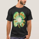 T-shirt Tie Dye Irish Shamrock Lucky Four Leaf Clover<br><div class="desc">Tie dye shamrock lucky four leaf clover design for St Patricks Day celebrations. Retro groovy hippie style clover graphic perfect for Irish pride,  shenanigans squad,  leprechaun vibes and shamrock lovers celebrating March 17.</div>