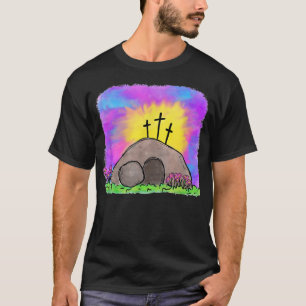 T-shirt Tie Dye Jesus Cross Drôle Christian Easter Day Rel