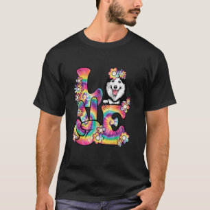 T-shirt Tie Dye Loe Siberian Husky Chien Maman Papa Super 