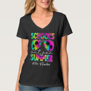 T-shirt Tie Dye Lunettes de soleil Pré K École d'Enseignan