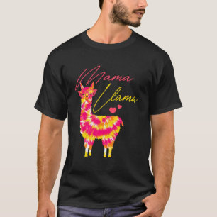 T-shirt Tie Dye Mama Llama Tie Dye Maman Fun Mama Llama