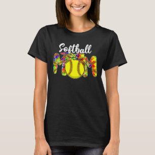 T-shirt Tie Dye Maman Softball Maman Du Joueur Softball