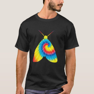 T-shirt Tie Dye Moth arc-en-ciel Print Insect Owlet Hippie