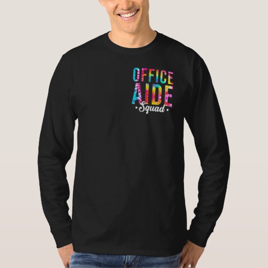 T-shirt Tie Dye Office Aide Squad Pocket Office Administra (Devant)