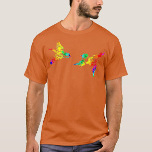 T-shirt Tie Dye Oiseaux Observation d'oiseaux Cadeau Oisea