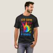 T-shirt Tie Dye Peace Hand Sign 100 Days Of School Gift 10 (Devant entier)