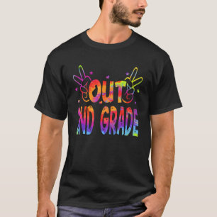 T-shirt Tie Dye Peace Out 2e grade Graduation Senior Hell