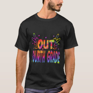 T-shirt Tie Dye Peace Out 4e année Diplômée Senior Hel