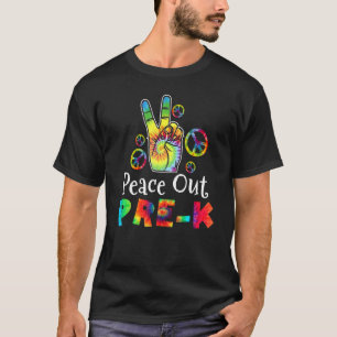 T-shirt Tie Dye Peace Out Pré K Dernier Jour De L'École Ét