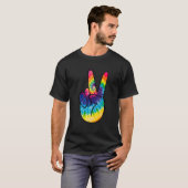 T-shirt Tie Dye Peace Sign Hand  Hippies V   1 (Devant entier)
