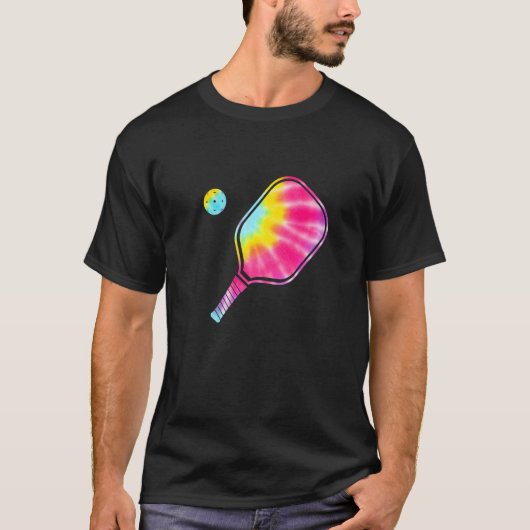T-shirt Tie Dye Pickleball Pickleball Paddleball Coach Pi (Devant)
