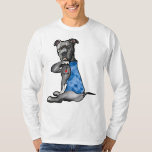 T-shirt Tie Dye PitBull - I Love Maman Pitbull Tattoo Moth