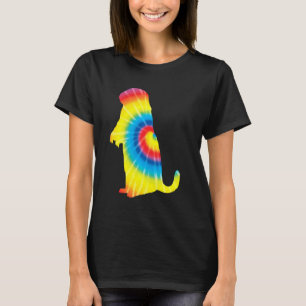 T-shirt Tie Dye Prairie Chien Rainbow Print Rodent Hippie