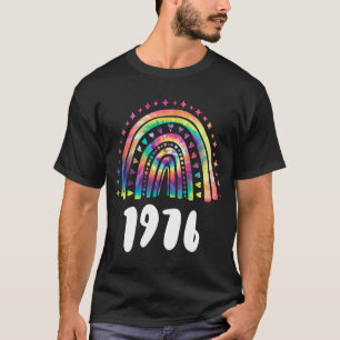 T-shirt Tie Dye Rainbow Année De Naissance 1976 Anniversai