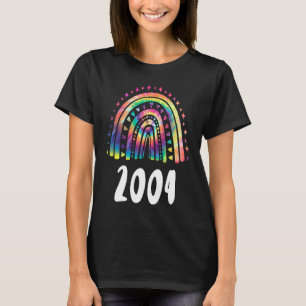 T-shirt Tie Dye Rainbow Année De Naissance 2004 Anniversai