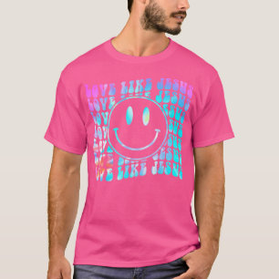 T-shirt Tie Dye Retro Amour Comme Jésus Joyeux Visage esth