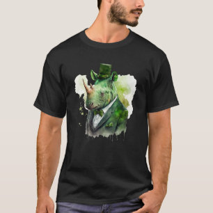 T-shirt Tie Dye Rhino Tuxedo Leprechaun Casquette St Patri