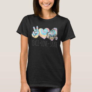 T-shirt Tie Dye Roller Patinage Pour Filles Ados Peace Lov
