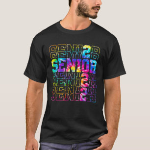 T-shirt Tie Dye Senior 2022 Graduation Happy Dernier Jour