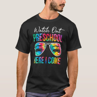T-shirt Tie Dye Surveillez L'École Préscolaire Ici Je Revi