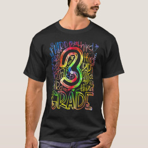T-shirt Tie Dye Team Enseignant Enfant Retour À L'École 3E