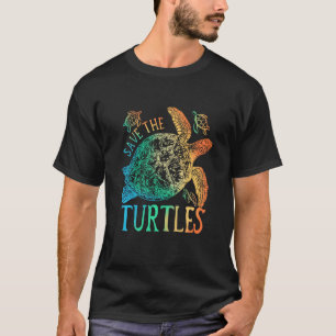 T-shirt Tie Dye Tortue de mer Sauver les tortues Femmes et