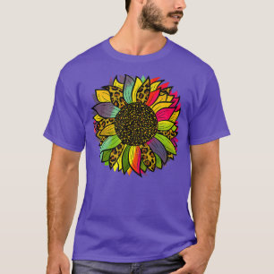 T-shirt Tie Dye Tournesol Leopard Fleur Power 60s les anné
