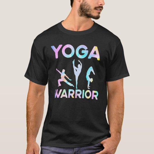 T-shirt Tie Dye Yoga Warrior Poses (Devant)