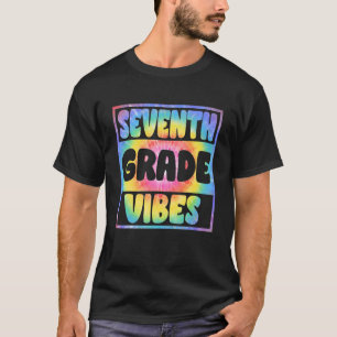 T-shirt Tiedye Bonjour Septième Année Vibes Retour à l'éco