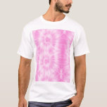 T-shirt Tiedye rose spirale hippie teint<br><div class="desc">Motif de teinture pastel couleur rose et blanc. Tee rose shibori hippie spirale design motif t-shirt</div>