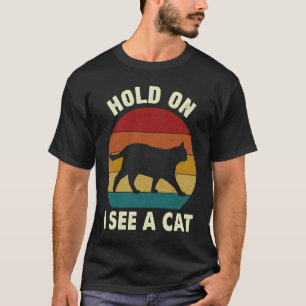 T-shirt Tiens, je vois un chat Vintage Retro Cat Maman Cat