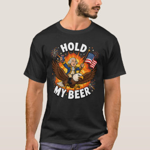 T-shirt Tiens ma bière George Washington Drôle 4 juillet