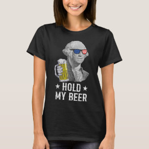T-shirt Tiens ma bière George Washington Patriote Drôle 4è