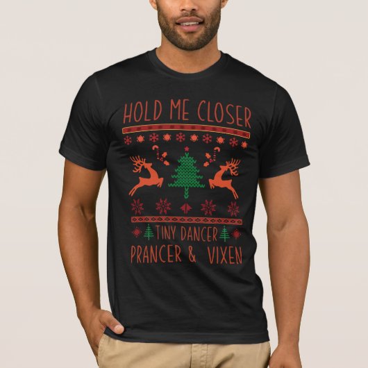 T-shirt Tiens-moi plus près minuscule danseur prancer et v (Devant)