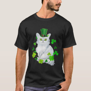 T-shirt Tiffany Chat Shamrock Bonne St Patrick's Day Chat