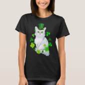 T-shirt Tiffany Chat Shamrock Bonne St Patrick's Day Chat (Devant)