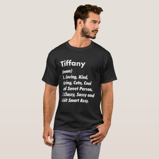 T-shirt Tiffany Définition Personnalisée Funny Birthday Gi (Devant entier)