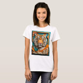 T-shirt Tiger 3D Paper Art Design (Devant entier)