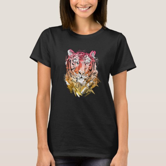 T-shirt Tiger Animal Art Animal Lovers Premium (Devant)