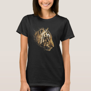 T-shirt Tiger Animal Motif Wild Cats Wilderness Ca Naturel