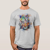 T-shirt Tiger Art Abstrait (Devant)