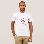 T-shirt Tiger Attaque Survivor Scraches peau foncée (Devant entier)
