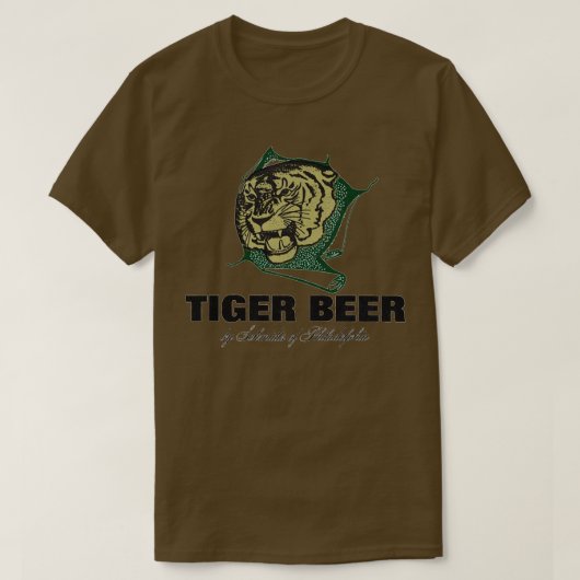 T-shirt Tiger Bière Rétro Déficit Breweriana (Design devant)