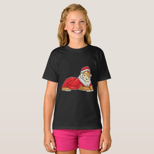 T-shirt Tiger chapeau de Noël (Devant entier)