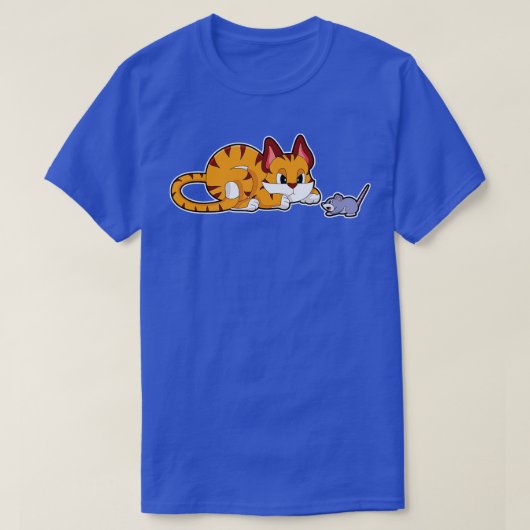 T-shirt Tiger chat avec souris (Design devant)