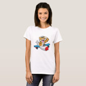 T-shirt Tiger comme pilote dans l'avion (Devant entier)