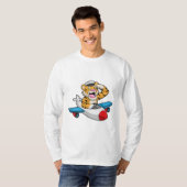 T-shirt Tiger comme pilote dans l'avion (Devant entier)